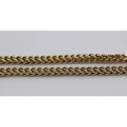10K Yellow Gold Franco Link Anklet Bracelet