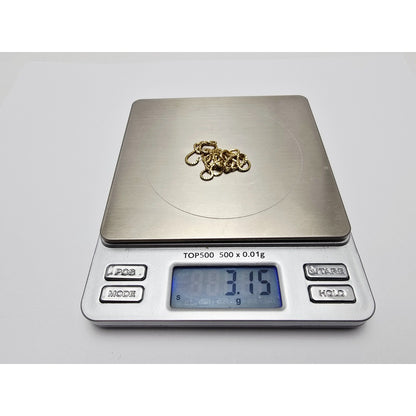 14K Yellow Gold Box Link Chain Necklace Italy