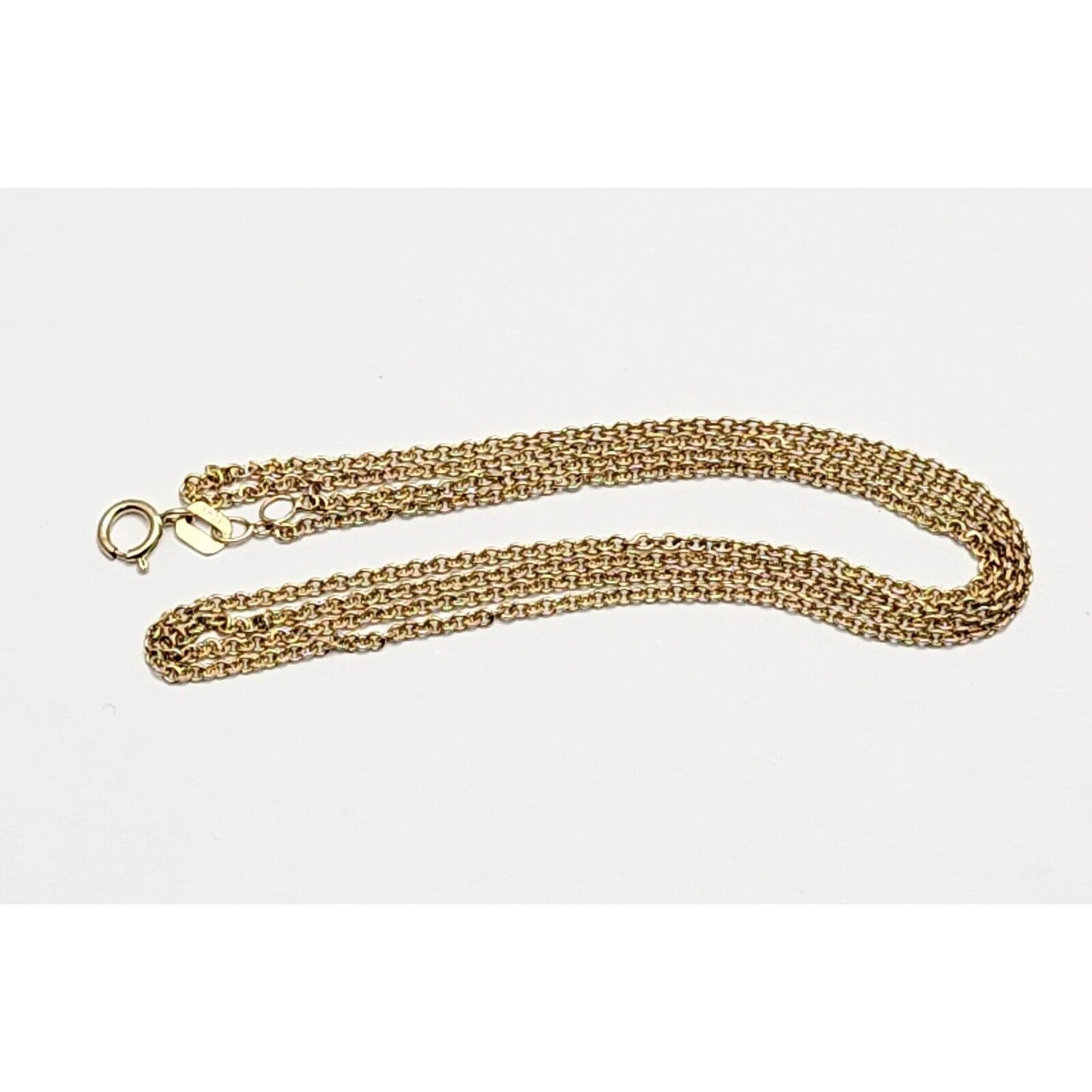 14K Yellow Gold Cable Link Chain Necklace