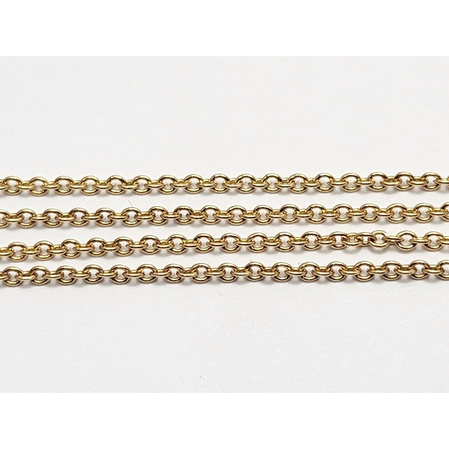 14K Yellow Gold Cable Link Chain Necklace