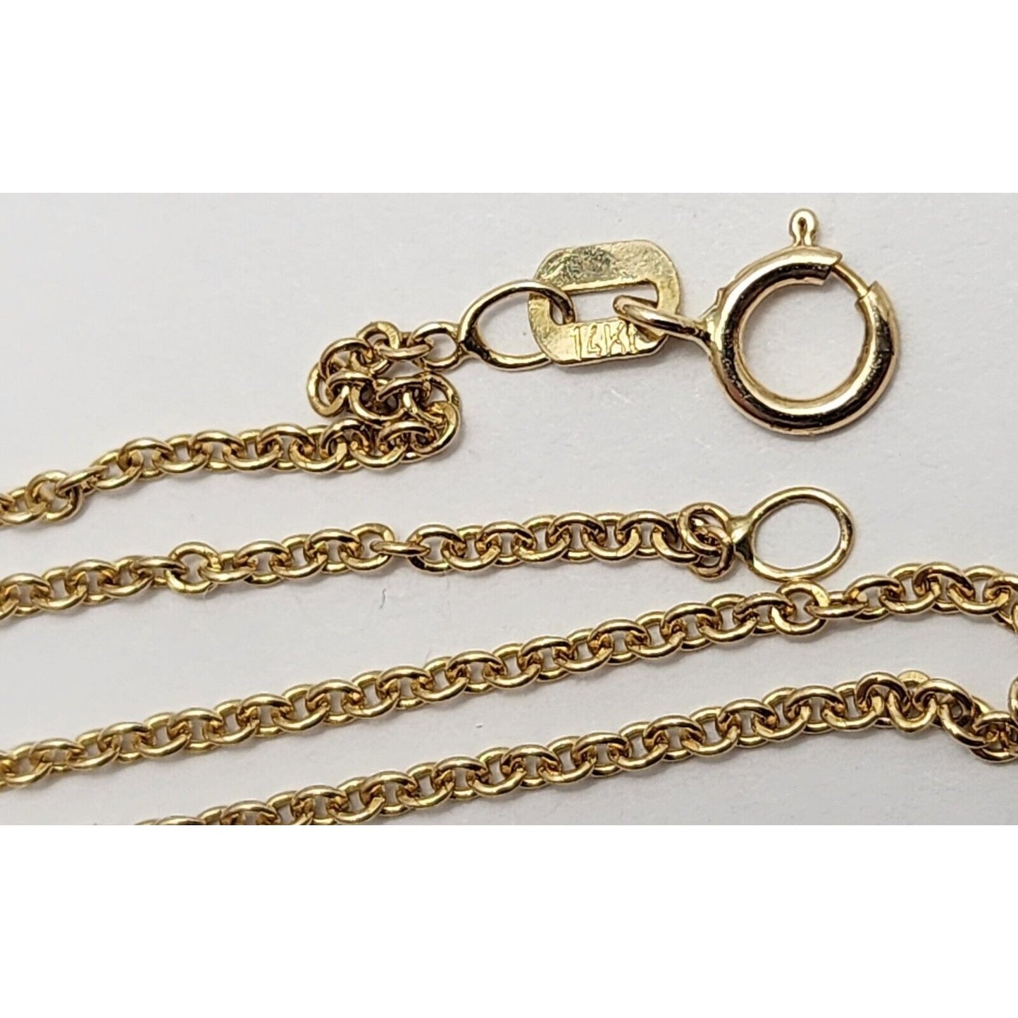 14K Yellow Gold Cable Link Chain Necklace