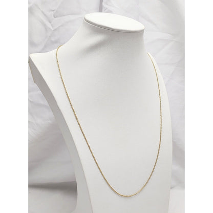 14K Yellow Gold Cable Link Chain Necklace