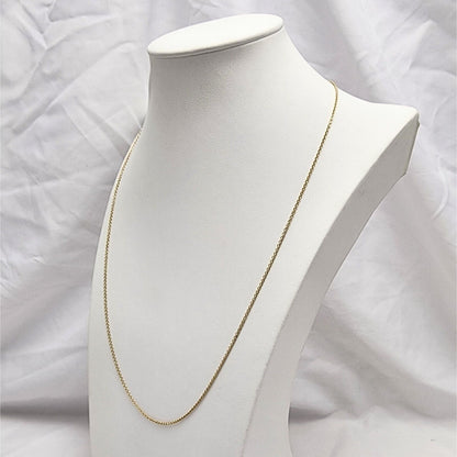 14K Yellow Gold Cable Link Chain Necklace