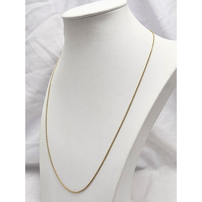 14K Yellow Gold Cable Link Chain Necklace