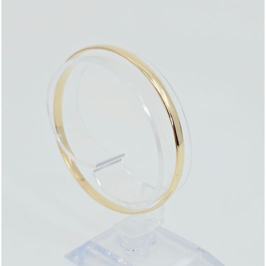 14K Yellow Gold Polished Smooth Bangle Bracelet