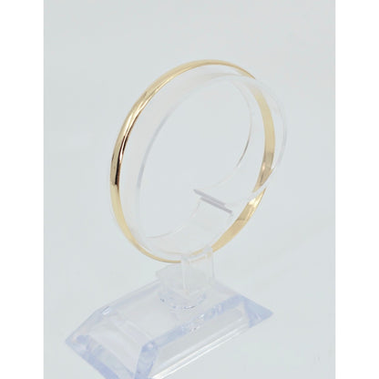 14K Yellow Gold Polished Smooth Bangle Bracelet