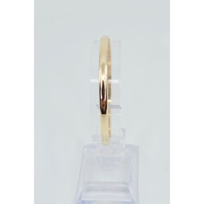 14K Yellow Gold Polished Smooth Bangle Bracelet