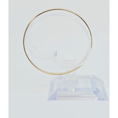 14K Yellow Gold Polished Smooth Bangle Bracelet
