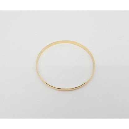14K Yellow Gold Polished Smooth Bangle Bracelet