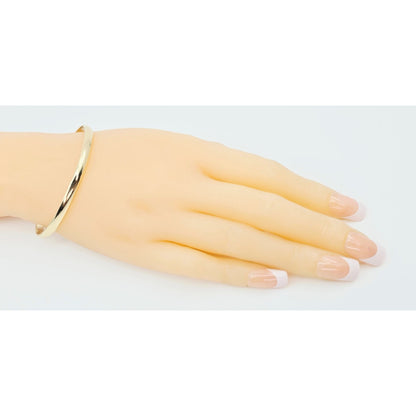 14K Yellow Gold Polished Smooth Bangle Bracelet