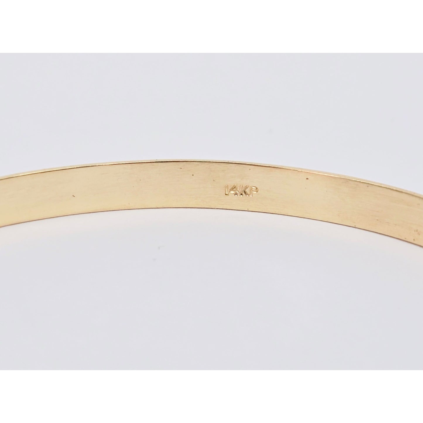14K Yellow Gold Polished Smooth Bangle Bracelet
