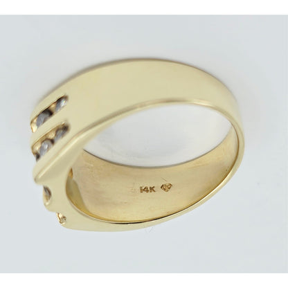 14K Yellow Gold Men's Diamond Cluster Ring