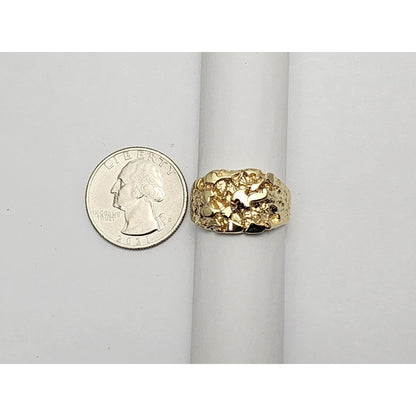 10K Yellow Gold Nugget Ring