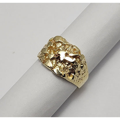 10K Yellow Gold Nugget Ring