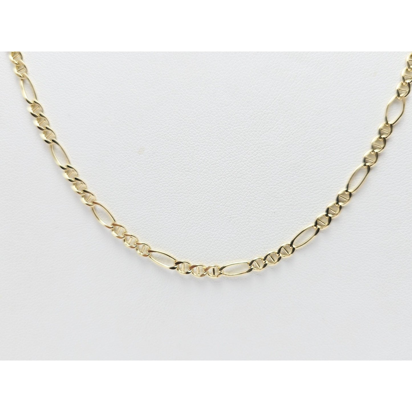10K Yellow Gold Figaro Link Chain Necklace