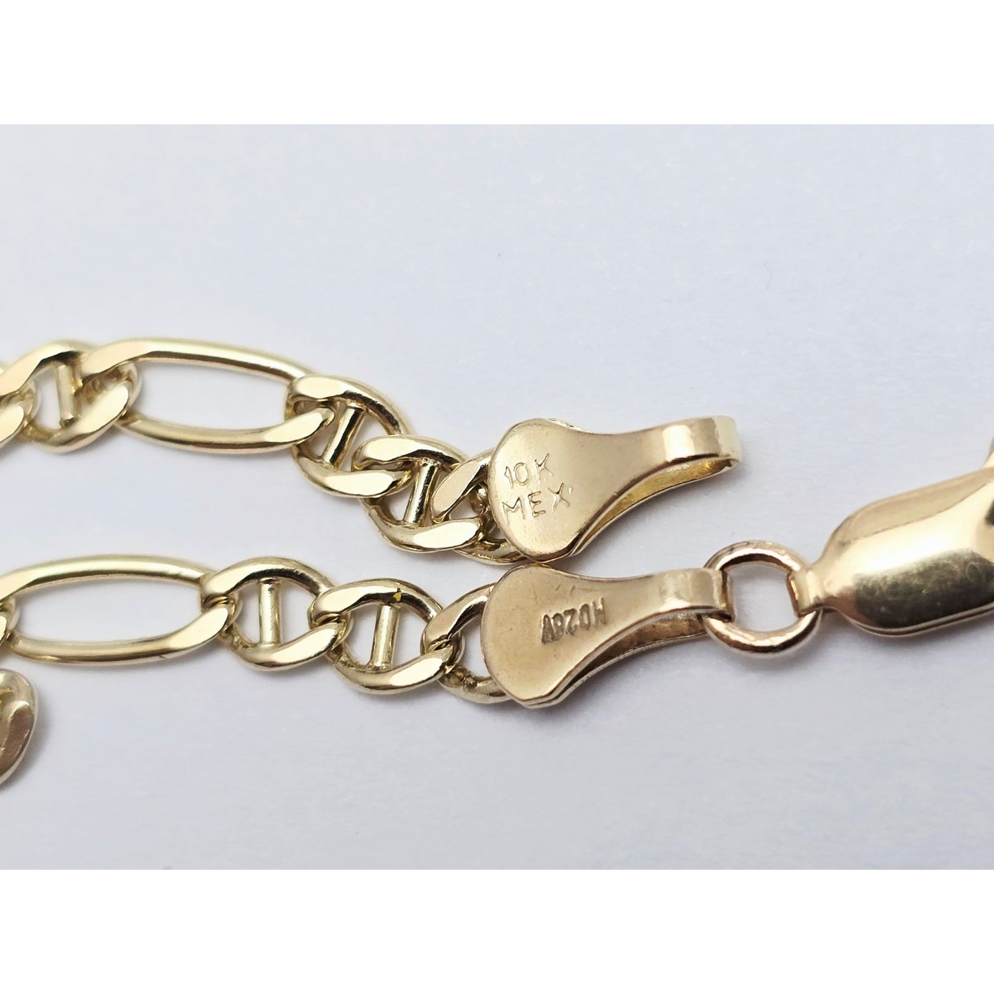 10K Yellow Gold Figaro Link Chain Necklace