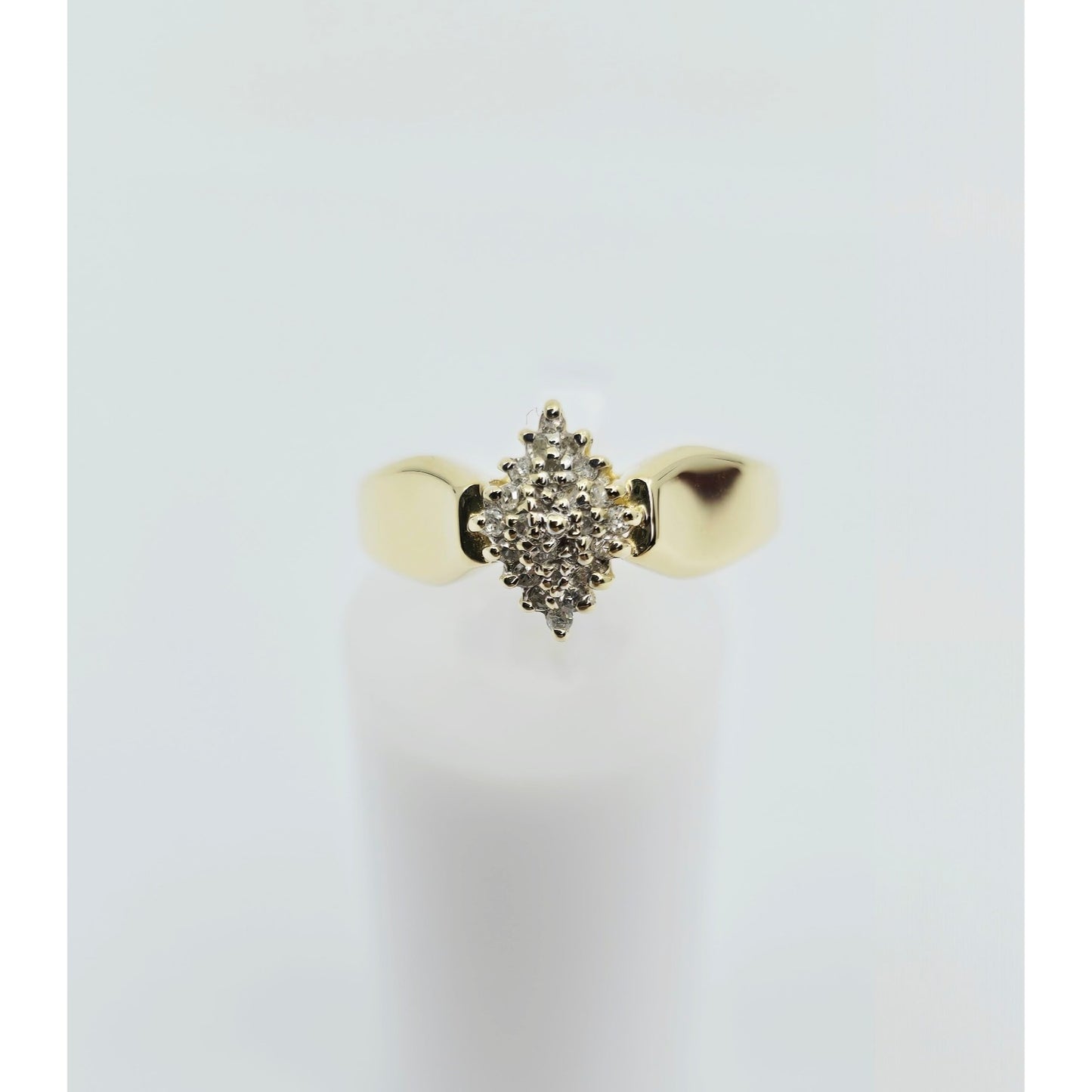 10K Yellow Gold Diamond Cluster Ring