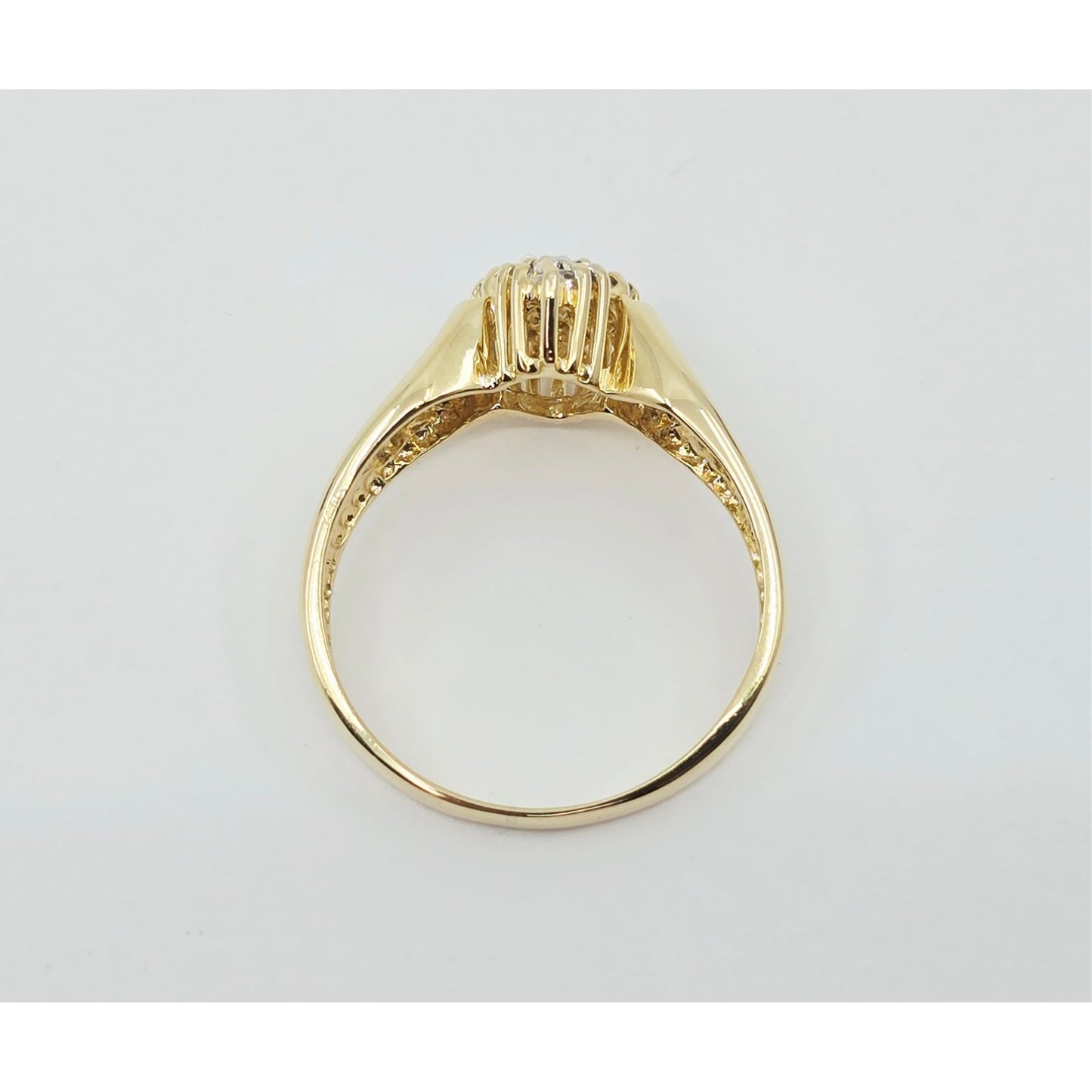10K Yellow Gold Diamond Cluster Ring