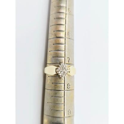 10K Yellow Gold Diamond Cluster Ring