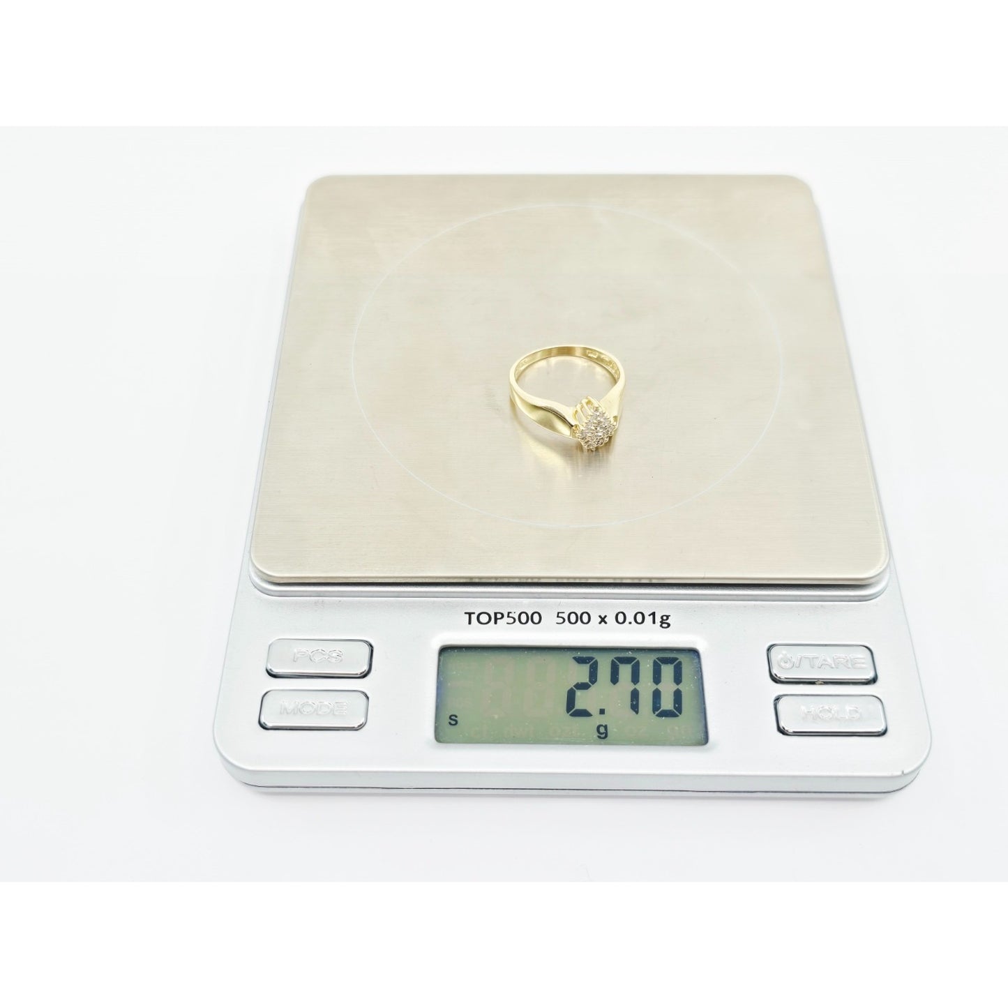 10K Yellow Gold Diamond Cluster Ring