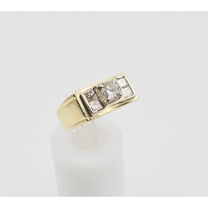 14K Yellow Gold Men's Diamond Cluster Ring