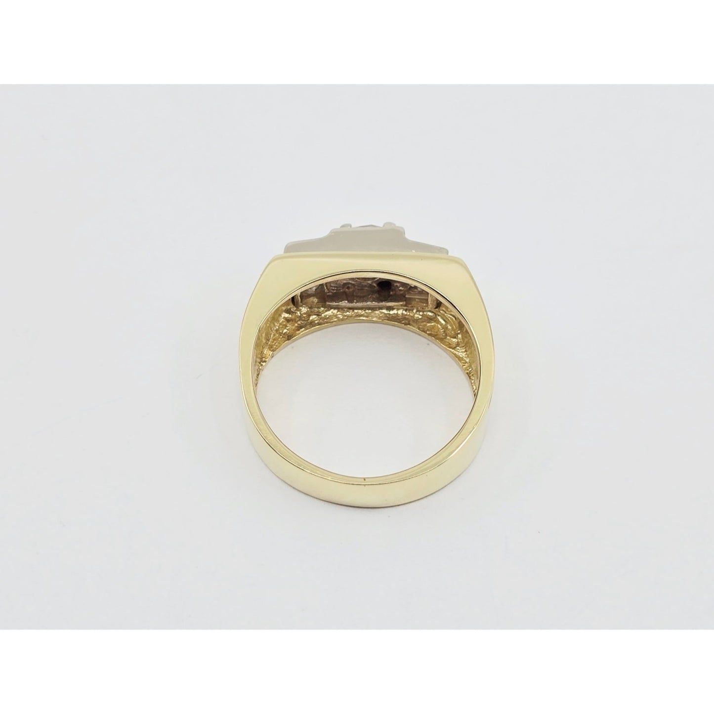 14K Yellow Gold Men's Diamond Cluster Ring