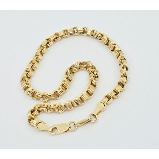 10K Yellow Gold Alexander Link Chain Bracelet
