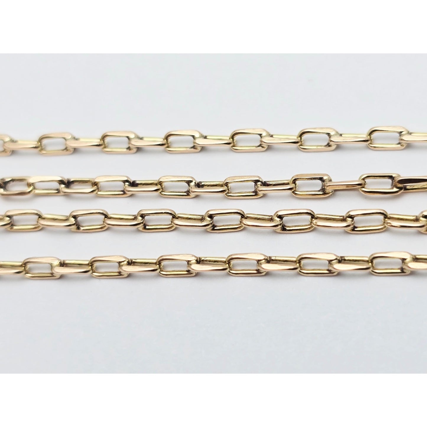 14K Yellow Gold Anchor Cable Link Chain Necklace