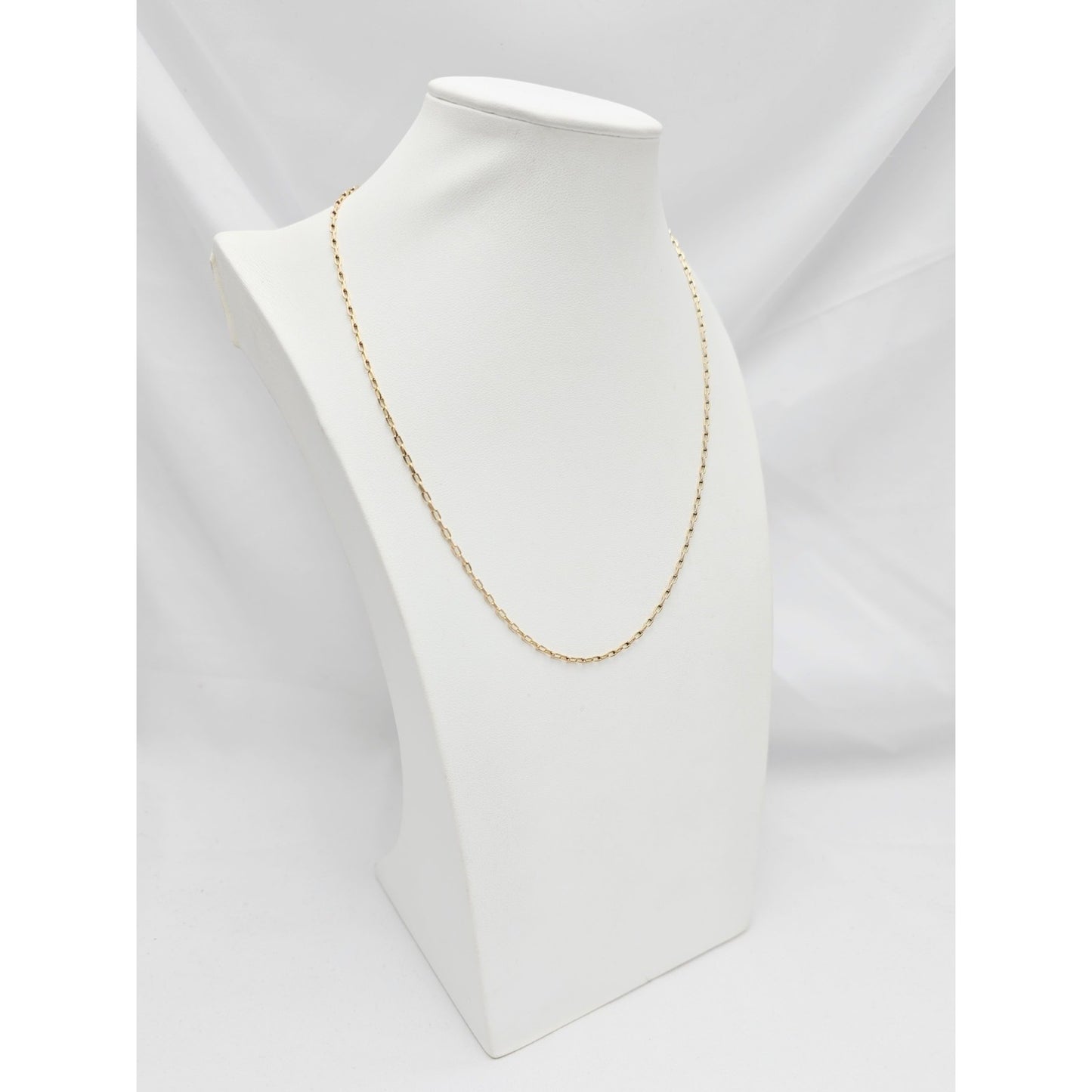 14K Yellow Gold Anchor Cable Link Chain Necklace