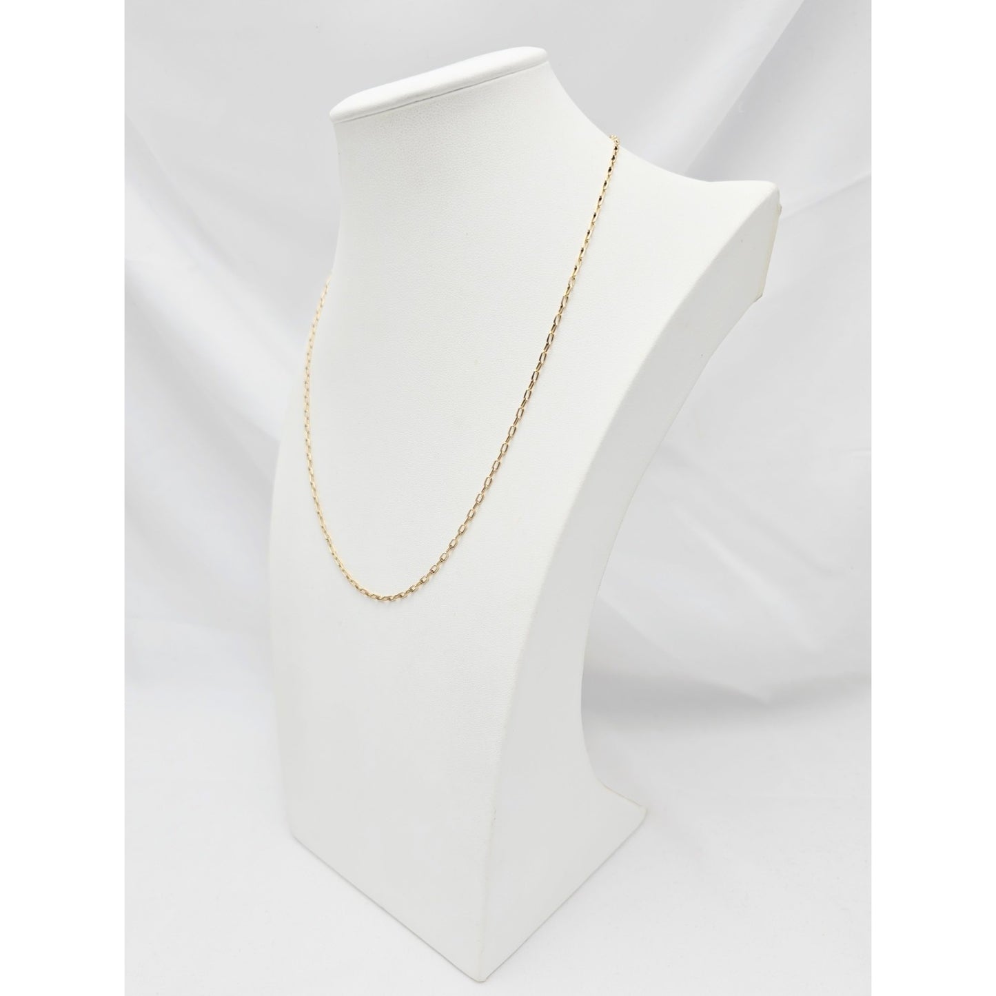 14K Yellow Gold Anchor Cable Link Chain Necklace