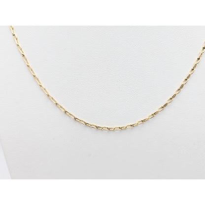 14K Yellow Gold Anchor Cable Link Chain Necklace