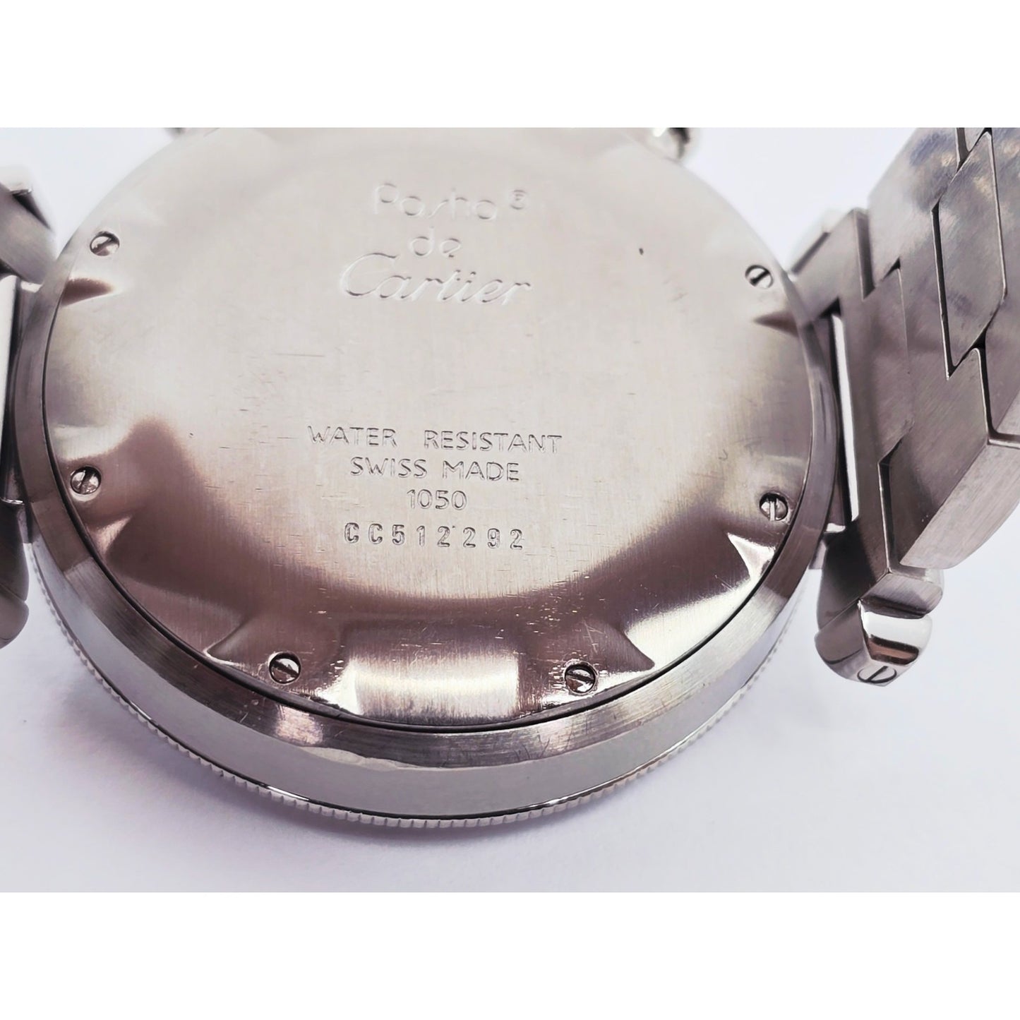 Cartier Pasha De Cartier Chronograph Quartz 38mm Stainless Steel Watch Ref 1050