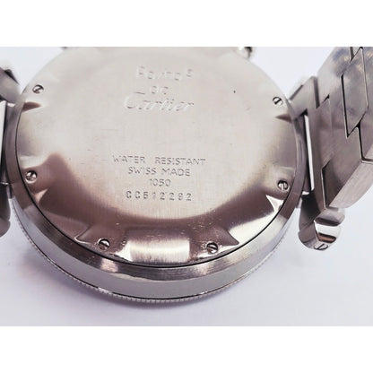Cartier Pasha De Cartier Chronograph Quartz 38mm Stainless Steel Watch Ref 1050
