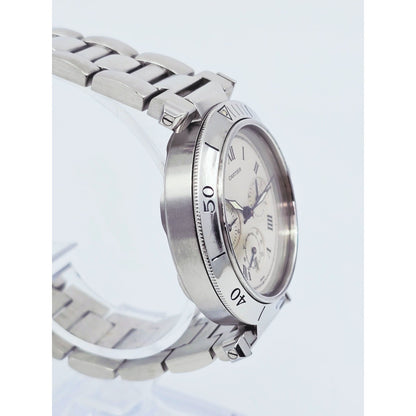 Cartier Pasha De Cartier Chronograph Quartz 38mm Stainless Steel Watch Ref 1050