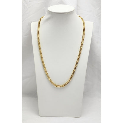 10K Yellow Gold Franco Link Chain Necklace