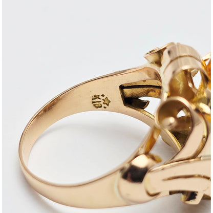 18K Yellow Gold Emerald Cut Yellow Sapphire Ring