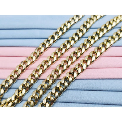 10K Yellow Gold Cuban Link Chain Necklace