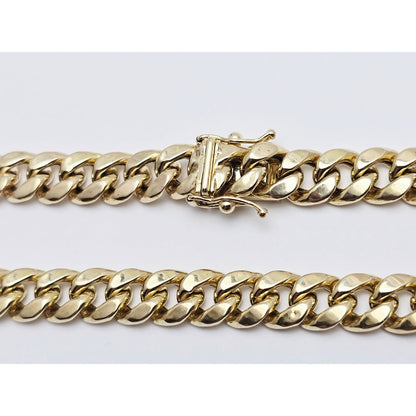 10K Yellow Gold Cuban Link Chain Necklace