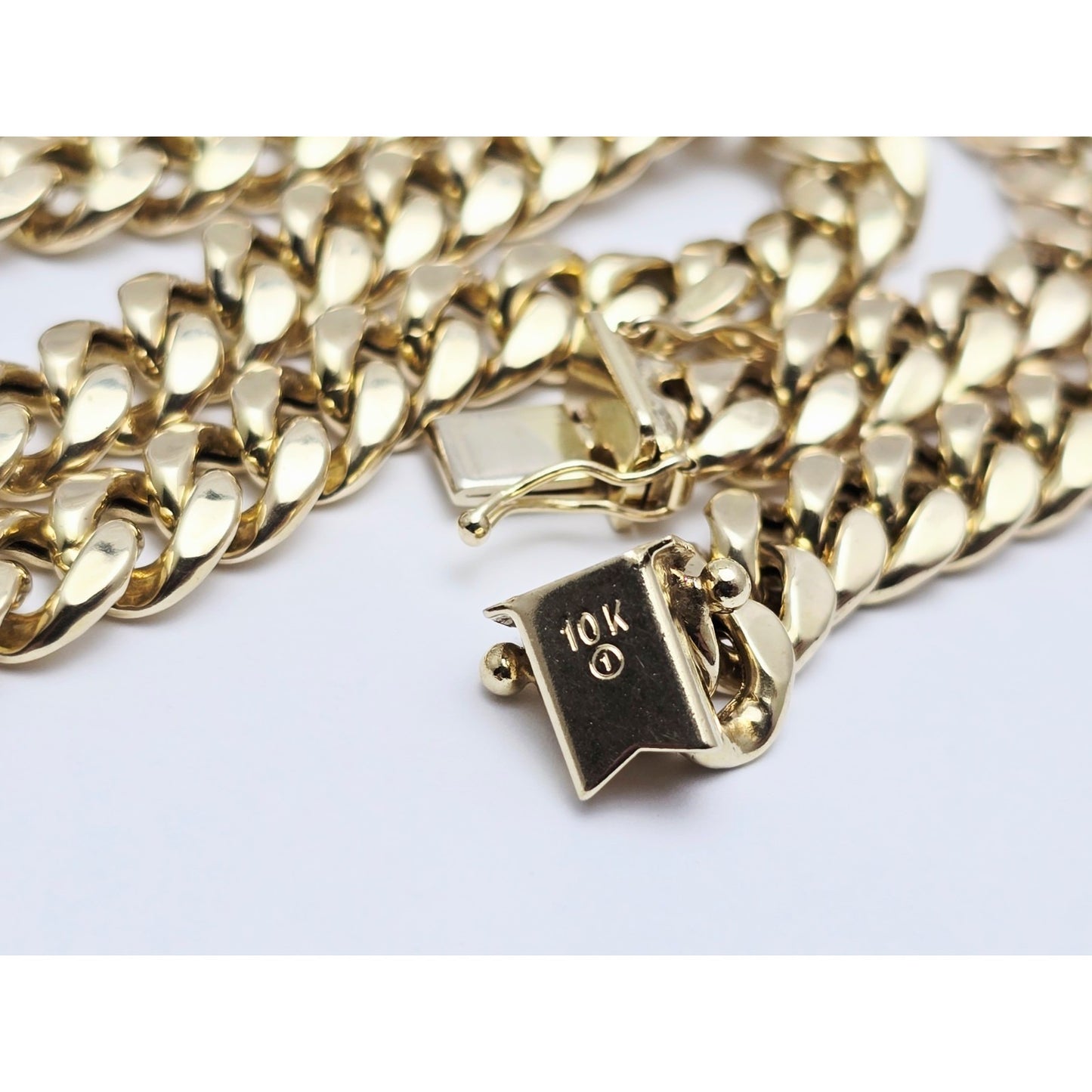 10K Yellow Gold Cuban Link Chain Necklace