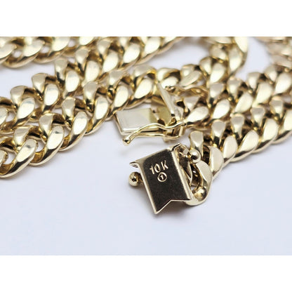 10K Yellow Gold Cuban Link Chain Necklace