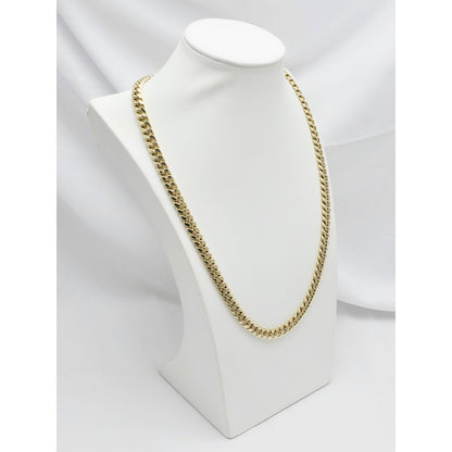 10K Yellow Gold Cuban Link Chain Necklace
