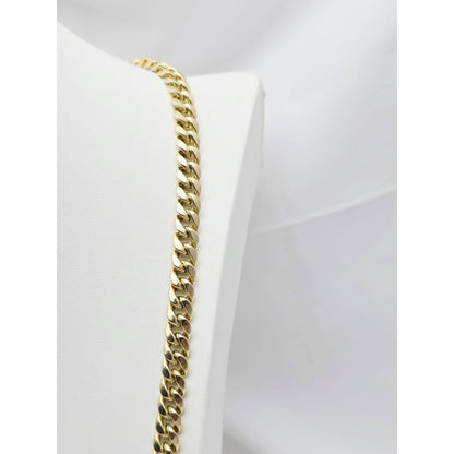 10K Yellow Gold Cuban Link Chain Necklace