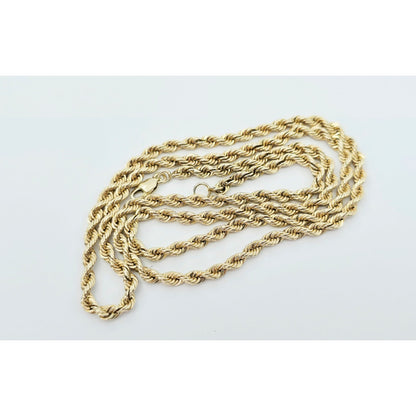 14K Yellow Gold Rope Chain Necklace