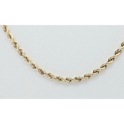 14K Yellow Gold Rope Chain Necklace