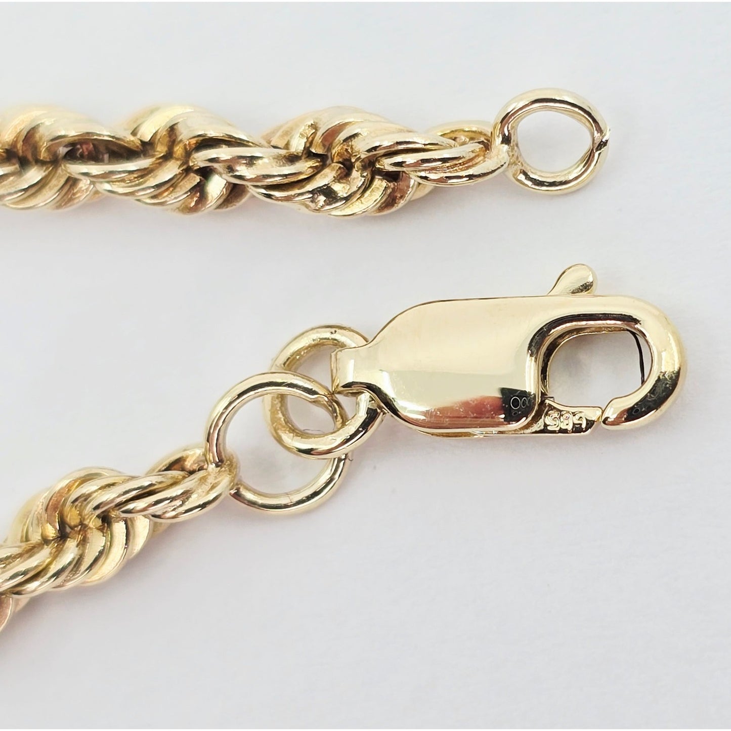14K Yellow Gold Rope Chain Necklace