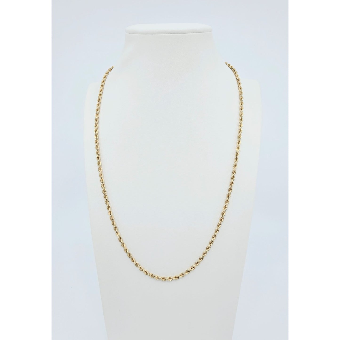14K Yellow Gold Rope Chain Necklace