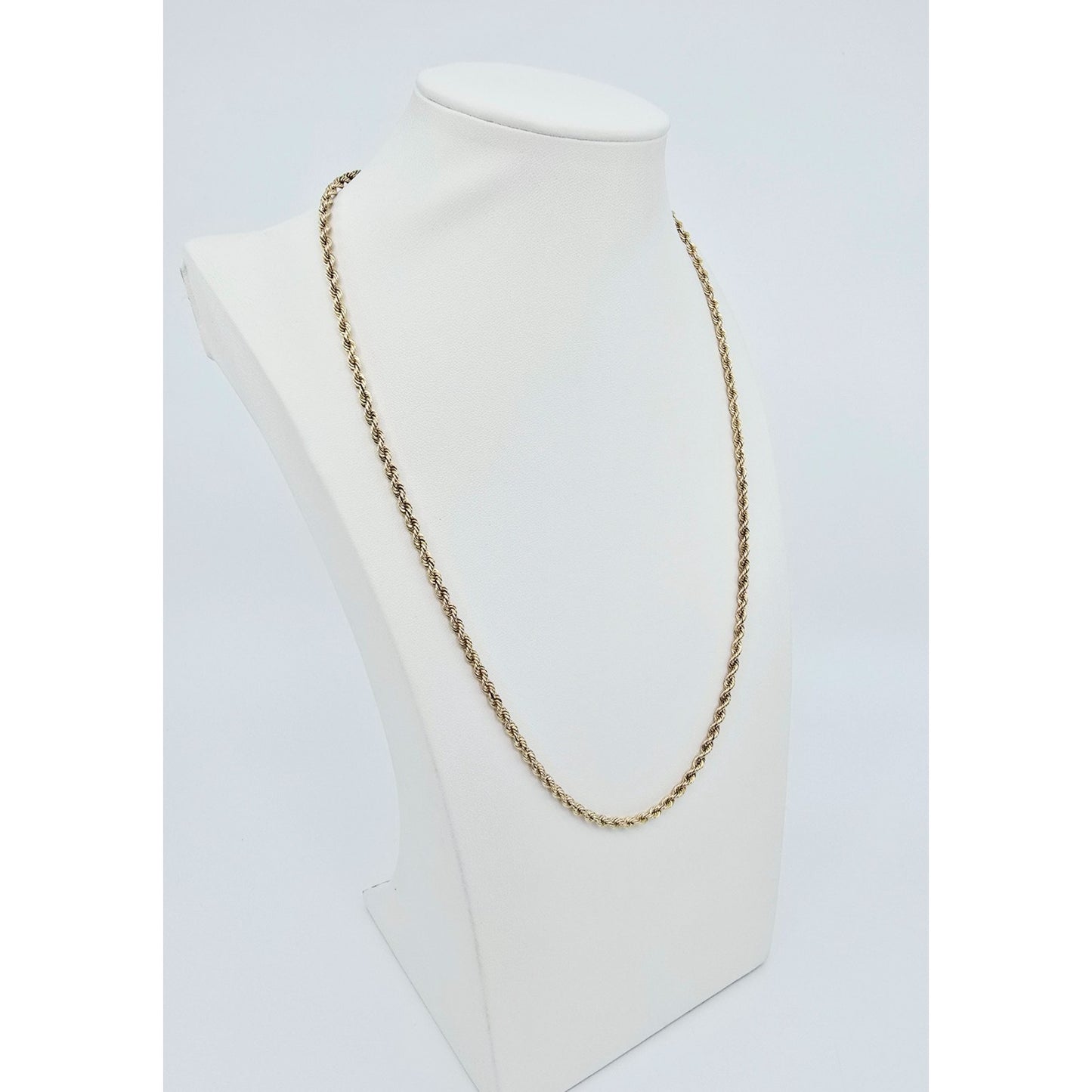 14K Yellow Gold Rope Chain Necklace