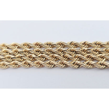 14K Yellow Gold Rope Chain Necklace