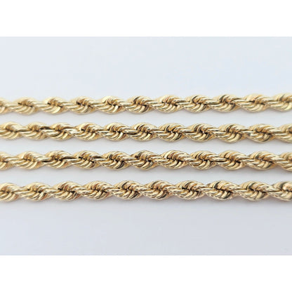 14K Yellow Gold Rope Chain Necklace