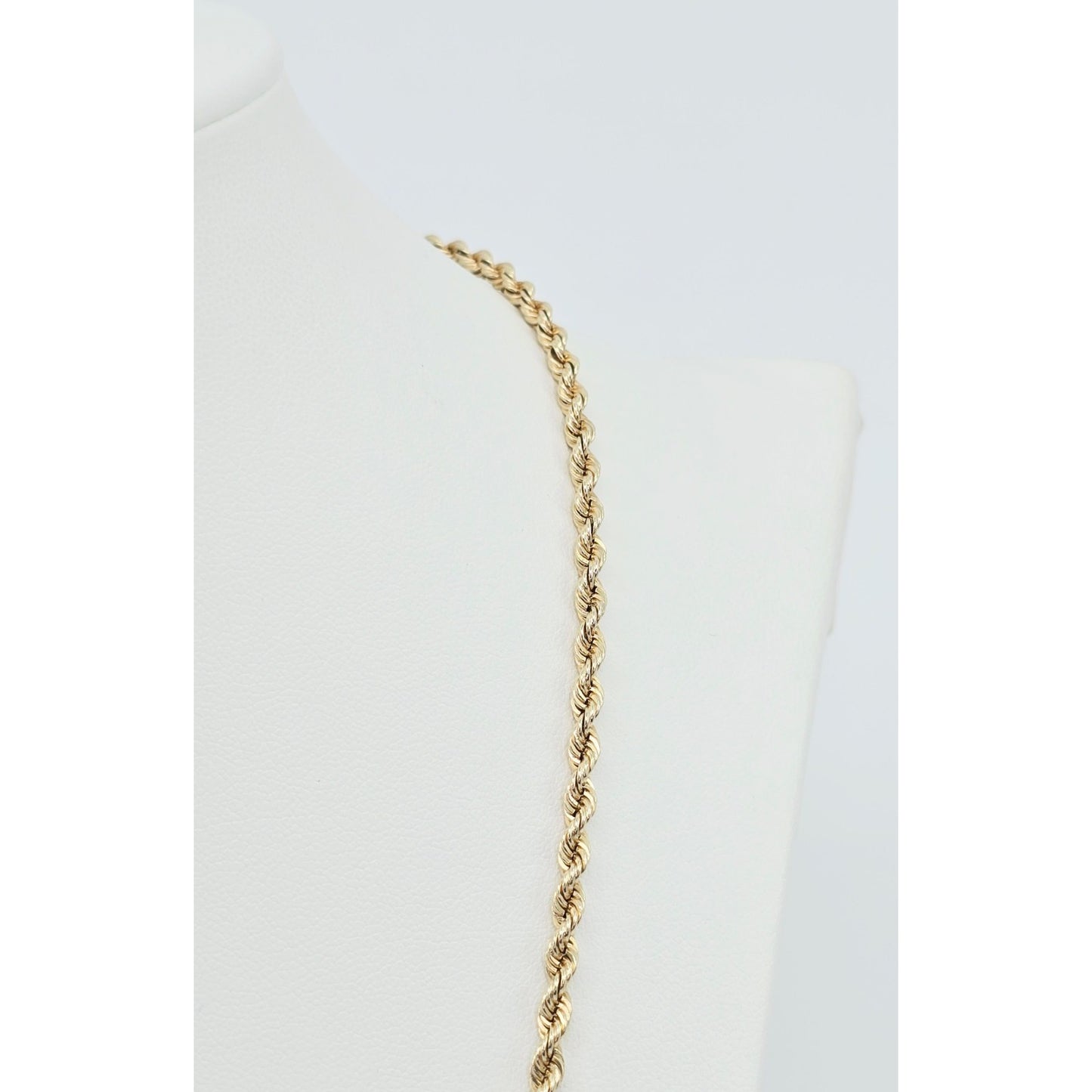 14K Yellow Gold Rope Chain Necklace
